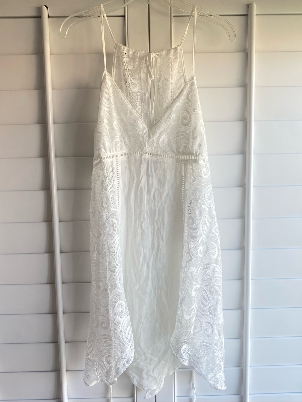 Linea Donatella White Lace Chemise Babydoll Bridal Sleep Dress NWT Size Medium